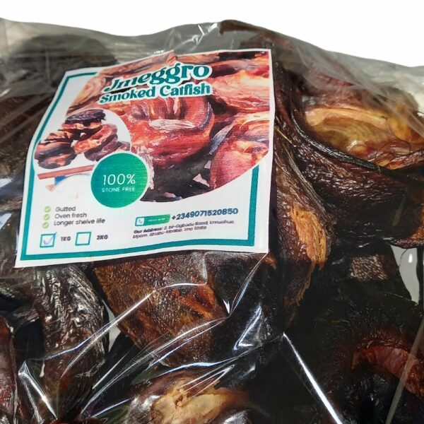 1KG Smoked Catfish – Stone-Free, Oven-Fresh, Gut-Free