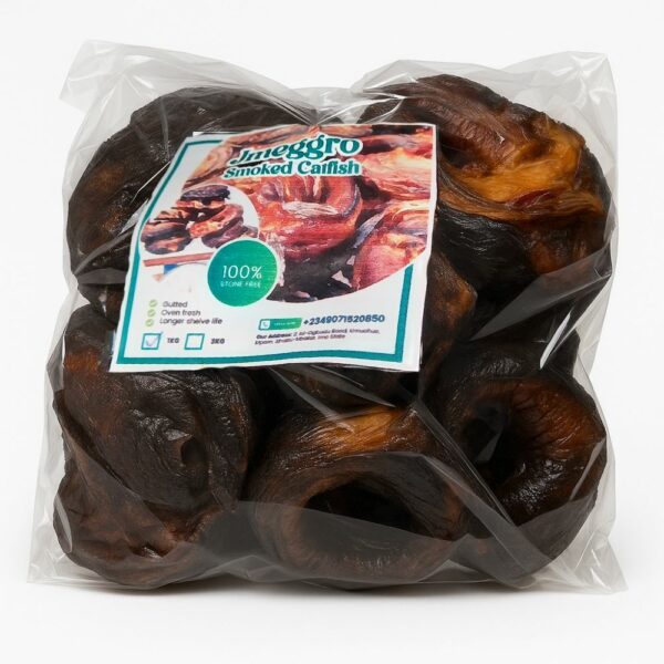 1KG Smoked Catfish – Stone-Free, Oven-Fresh, Gut-Free